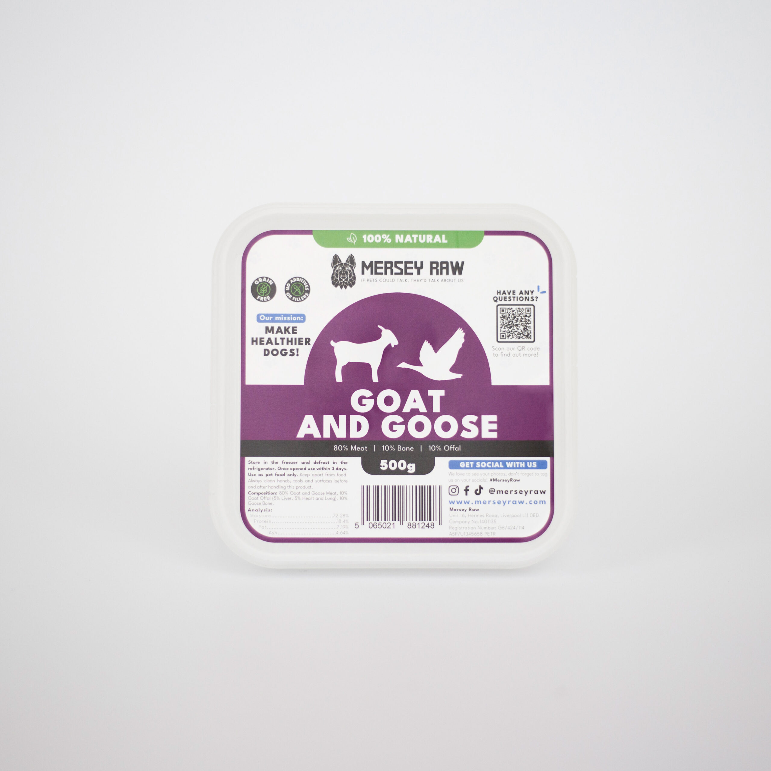 Mersey Raw Goat and Goose 500g
