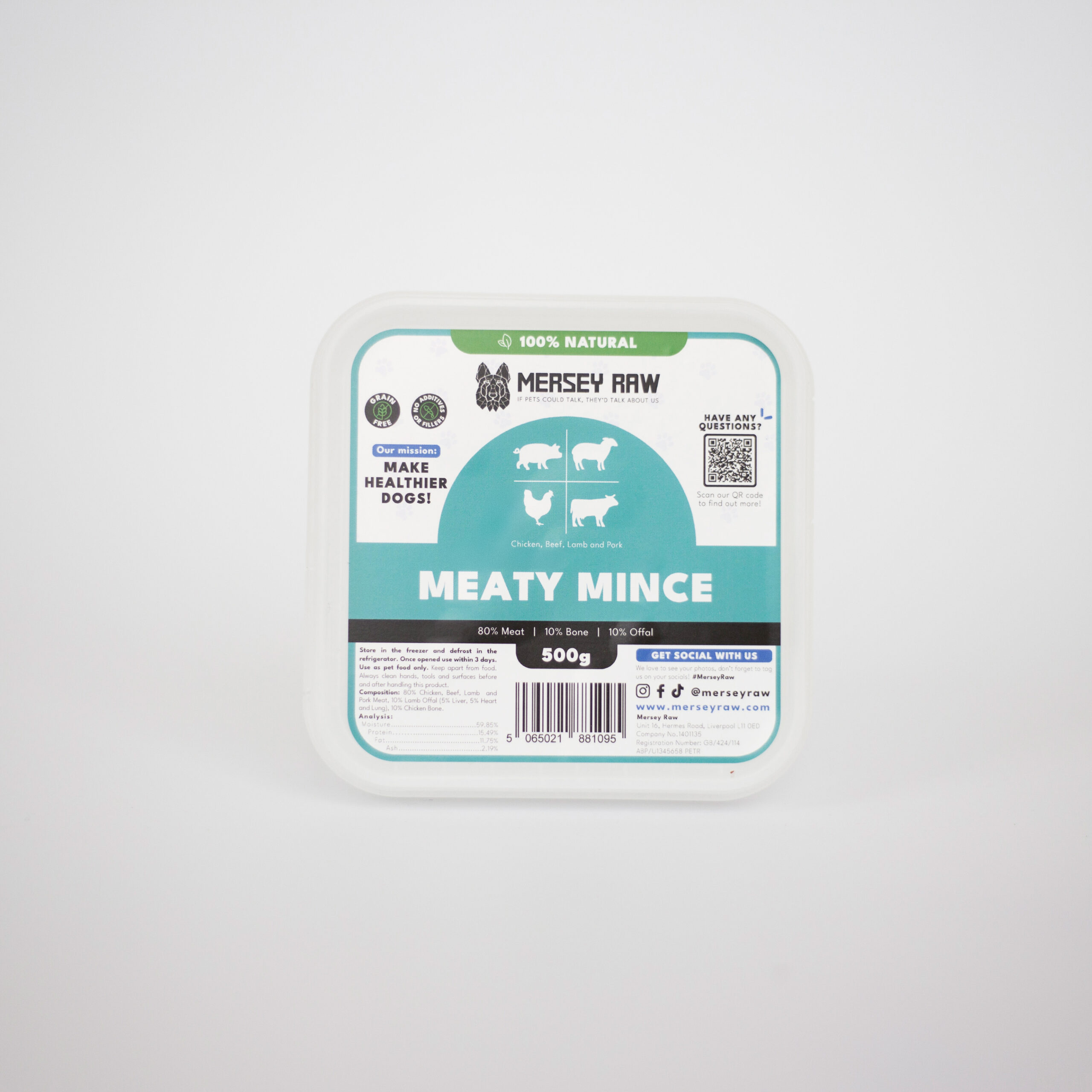 Mersey Raw Meaty Mince 500g