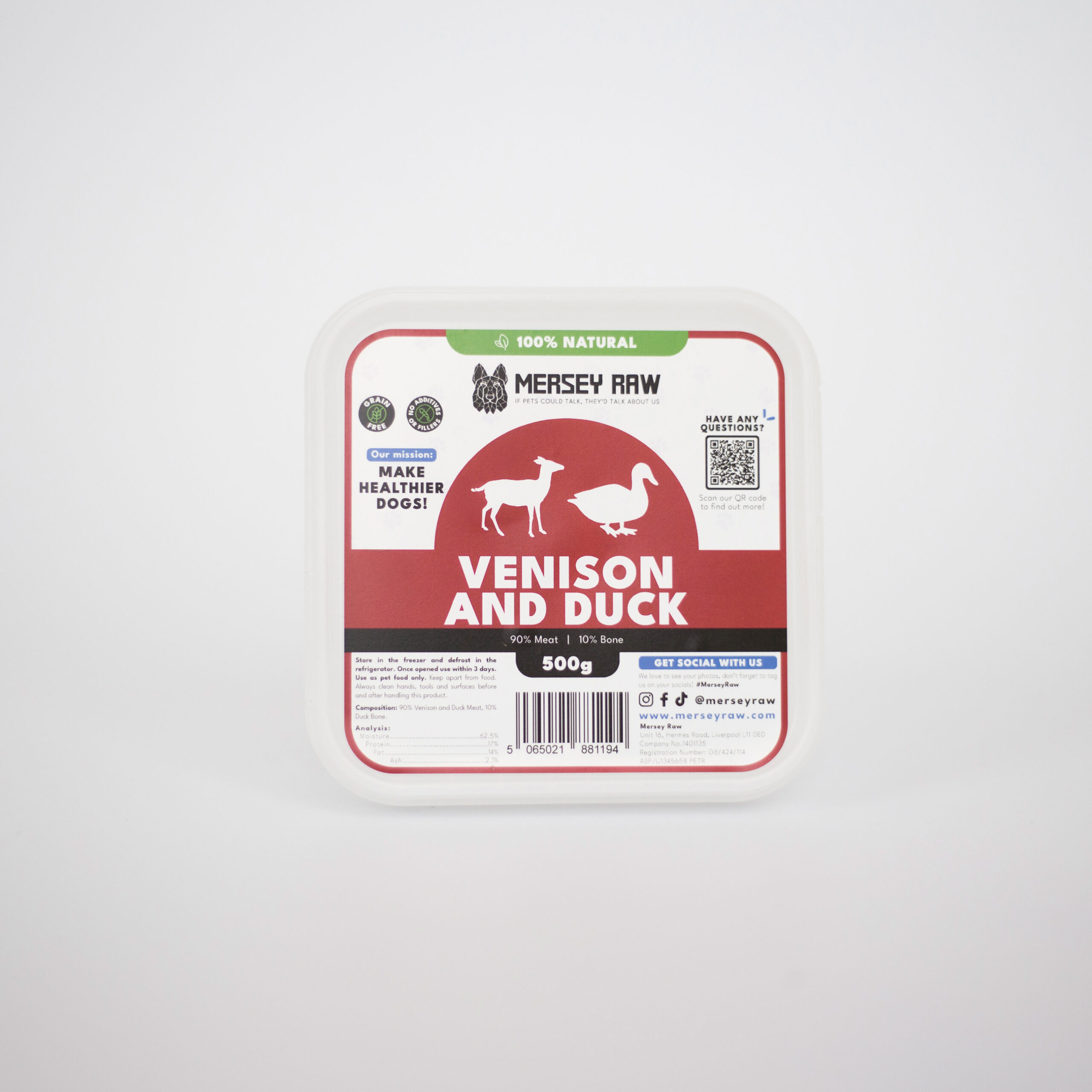 Mersey Raw Venison and Dick 500g