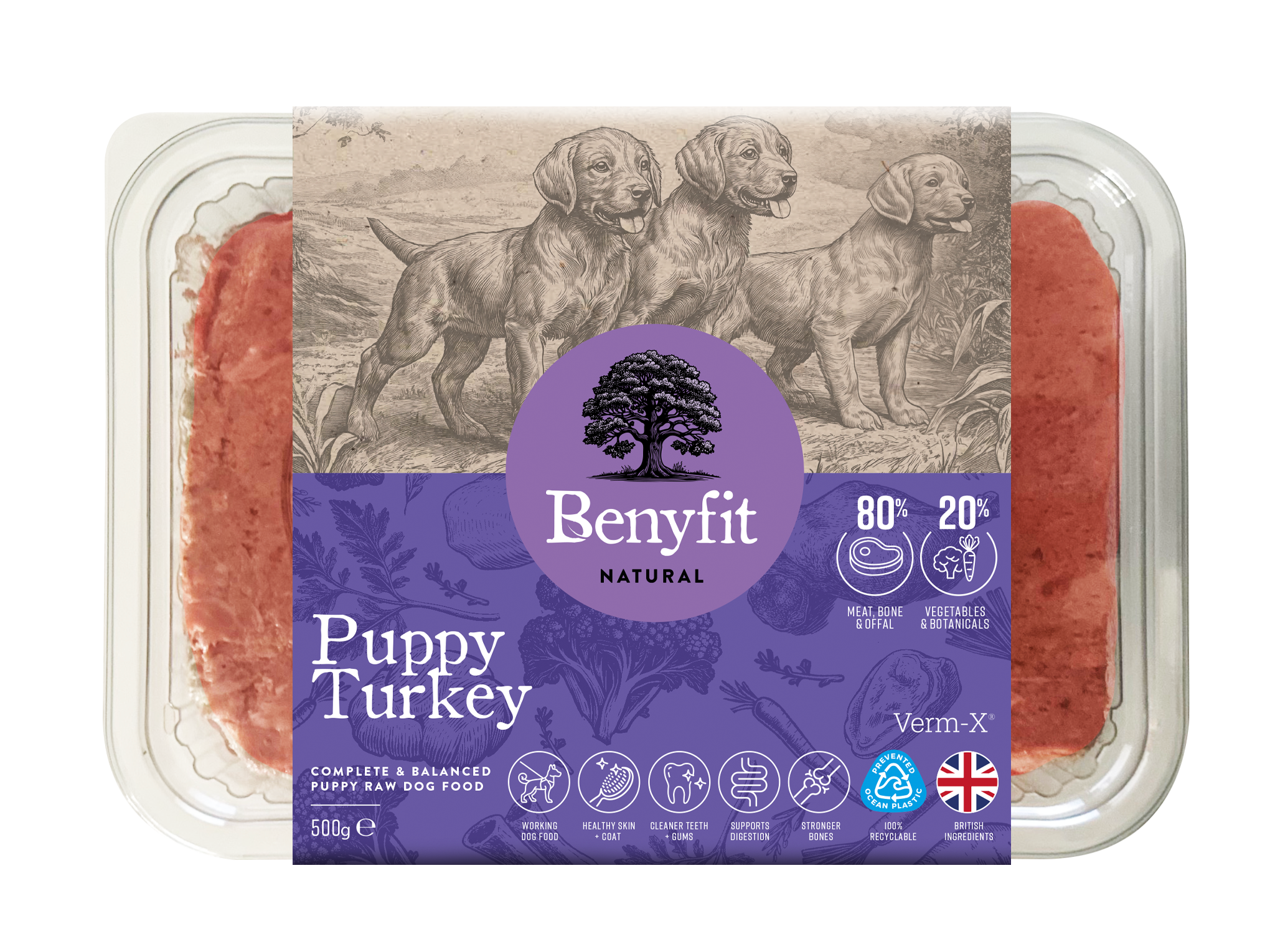 Benyfit Natural, Perfect Puppy, Turkey 500g
